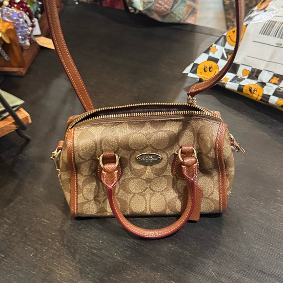 Coach Tan and Brown Mini Bag - Picture 1 of 7